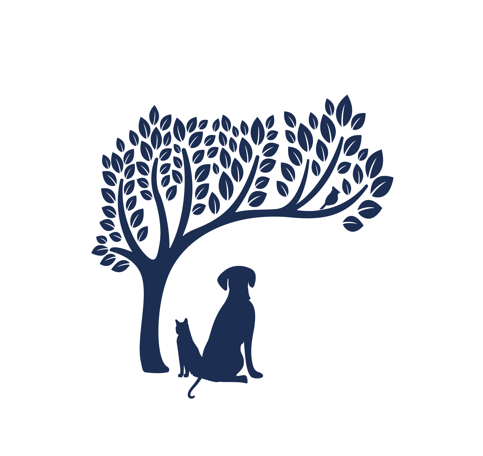 Dog cat tree holistic veterinary therapy logo